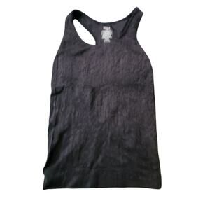 Danskin Now Black Leopard Print Racerback Tank Top Womens Small Athletic
